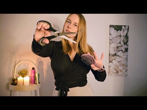 asmr barber roleplay relaxing hair wash