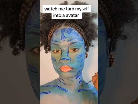 trying to do avatar makeup on myself 😬