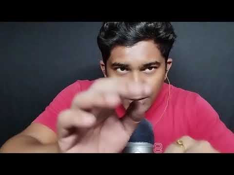 asmr mouth sounds and finger fluttering tapping