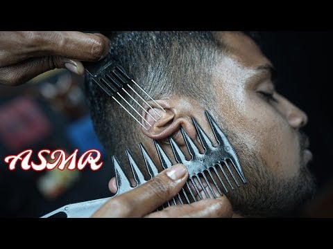 Best Comb Scratching Head Massage With Lots Of Oil | ASMR Satisfying Oil Massage | Neck Cracking