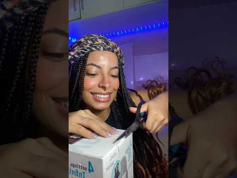 Abrindo meu microfone novo com vocês ☁️🩵✨ #asmrsounds #asmr #tingles #asmrvideo #unboxing