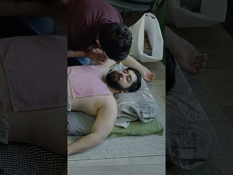 The most relaxing techniques for the chest, arms, and abdomen #satisfying #relaxing #asmr #shorts