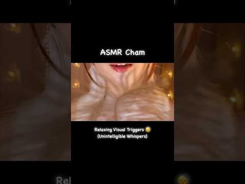 ASMR Relaxing Visual Triggers😴 (Unintelligible Whispers) #asmr #shorts