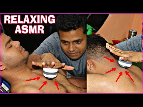 Very relaxing body massage asmr with physiotherapy roller | indian barber body massage