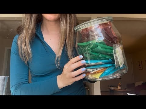 ASMR Organizing My Tea Collection *crinkle sounds and tingly tapping*