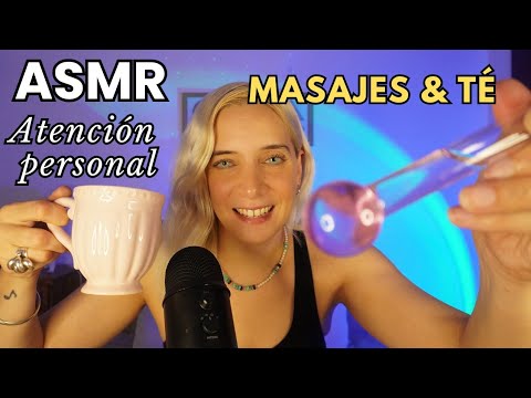 ASMR TE CUIDO ❤️ MASAJES Y TÉ para Dormir Rápido