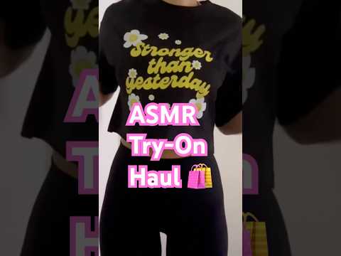 ASMR Try-On Haul 🛍️🌻🌼 #asmr #tryonhaul #fashion 🛍️🌻🌼