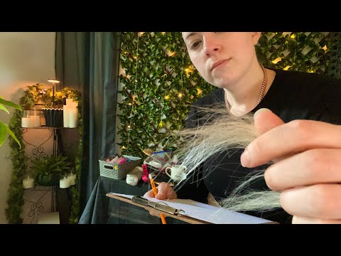 ASMR Hair Consultation and Product Sampling | Hair Sounds, Writing, Clipping, Rummaging, Cape Sounds