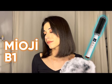 MİOJİ B1 SAÇ DÜZLEŞTİRİCİ TARAĞI DENİYORUZ 💁‍♀️ SAÇ TARAMA SESLERİ | ASMR TÜRKÇE