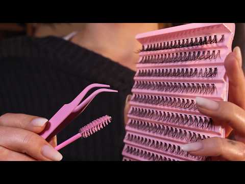 ASMR Lash Extension Appointment | Personal attention & Lash care (no talking, layered sounds)