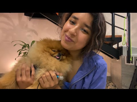 ASMR whisper ramble, mic eating and dog scratching