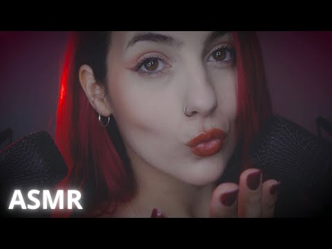 ASMR 2 Mics✨Kisses and Tongue clicking to put you to sleep