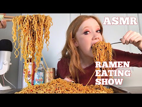 ASMR | Noodle Mukbang | BIG BITES | Life With MaK