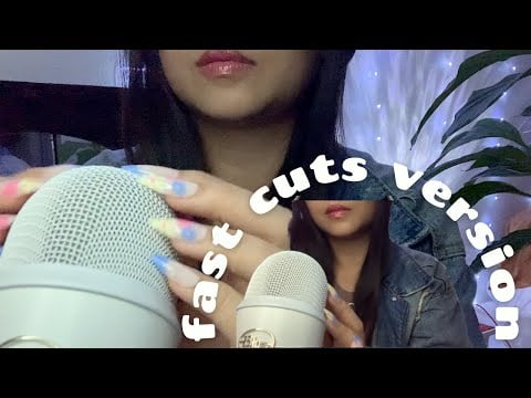 3 MIN mic scratching FAST CUTS ASMR  (fast and aggressive) BRAIN MELTING ASMR