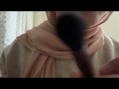 ASMR | Fast one minute makeup application roleplay (aggressive, camera touching, mascara blink)