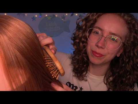 [ASMR] Girl in the Back of Class plays with your Hair 💆‍♀️💙 (whispered role-play)