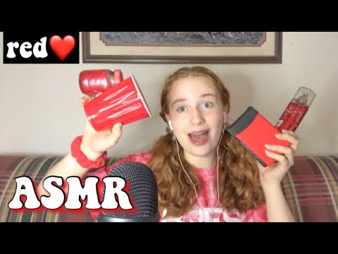 ASMR Red triggers❤️ ( rainbow series )