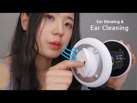 ASMR Ear Cleaning with Fingers & Ear Blowing | The sound like Rain, 1 Hour (No Talking)