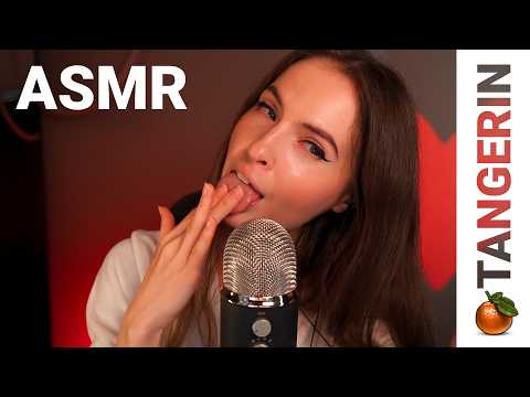 ASMR Nails Mic Scratching, Spit Painting, Tk Tk & Eye Contact | Tangerin