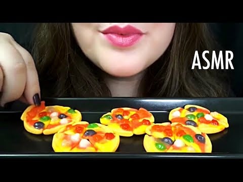 ASMR PIZZA Gummies 🍕 SATISFYING Chewy Eating Sounds