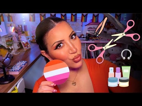 ASMR - Sapphic Makeover to “make you look gayer” 🏳️‍🌈
