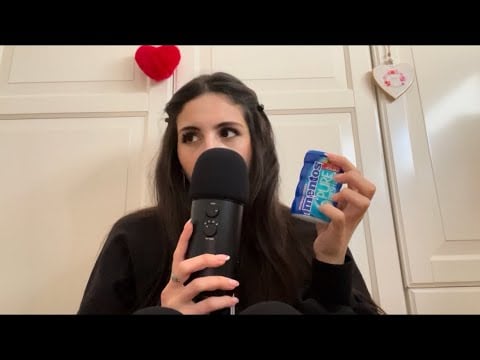 ASMR chaotic inaudible whispers (with gum chewing)