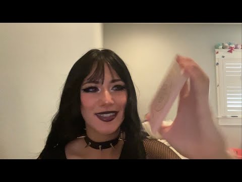 enderman girl shows u zodiac cards and crystals (asmr)