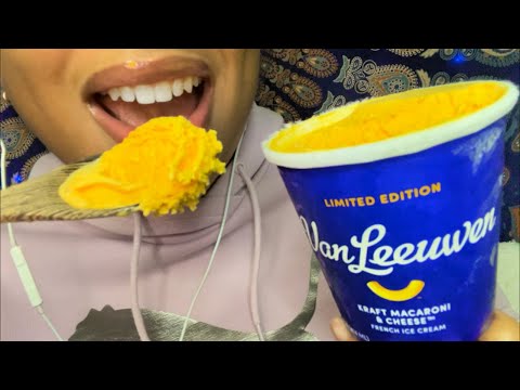 ASMR | Trying Kraft Mac & Cheese Ice Cream 🧀🍦🥴