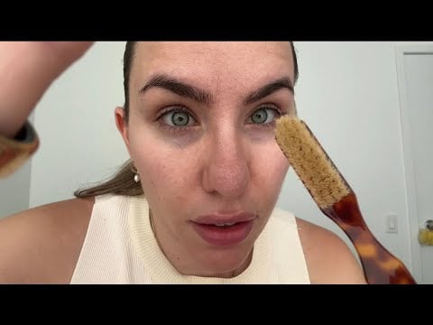 ASMR Curling Your Hair and Styling It | ring sounds and clicky curling iron 
