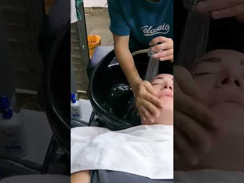 Masaje de cara en un lava cabezas 🙀🧖‍♀️ Relajación vietnamita parte II 😌 #asmr #facemassage