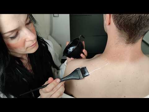 ASMR Special Shoulder (H)airdresser - Shaving, Blow Drying & Dye Hair