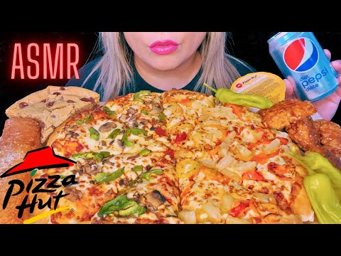 ASMR PIZZA HUT MUKBANG (No Talking) EATING SOUNDS | Mandy Foods ASMR
