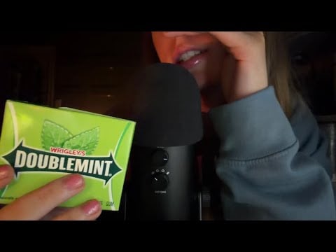ASMR gum chewing (no talking) 