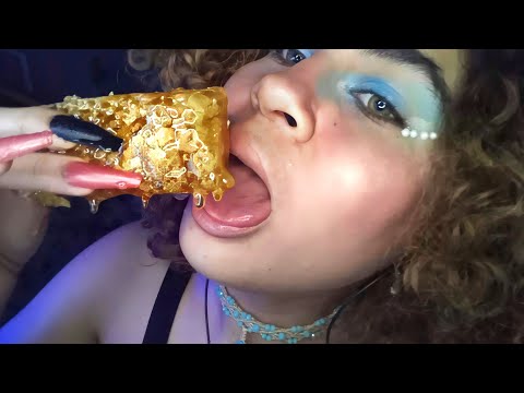 ASMR🍯COMENDO FAVO DE MEL🍯honeycomb