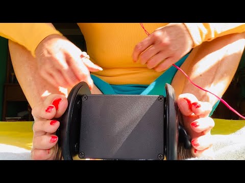 ASMR ear massage with my feet - requested.  Experimental wotnottery.  Coming up...read down below.