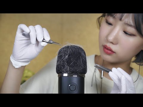 [ASMR] 마이크에 붙은 고양이 털 떼기 | 인어디블 위스퍼링 레이어드