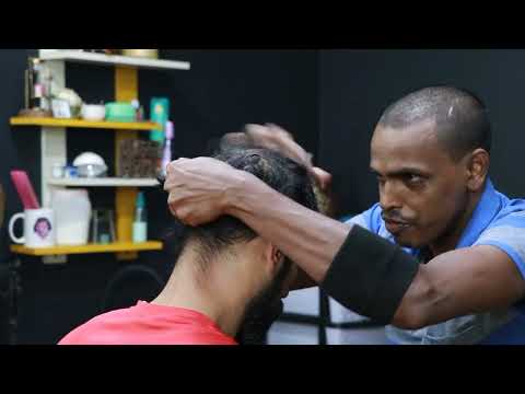 Strong ASMR Head Massage By Strong Wrist Barber | Oil Head Massage | Head Scratch And Tapping ASMR