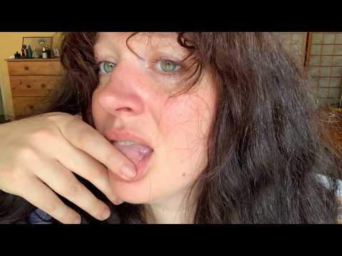 Spit painting with soft breathy whispers (warning: very tingly) | ASMR with intense mouth sounds