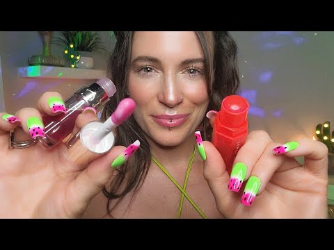 ASMR - Doing Your Glowy Summer Makeup💄 Outfit 👗  Skincare (Layered)