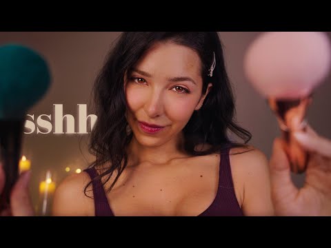 ASMR Brushing Your Face So Slowly💤 For Sleep