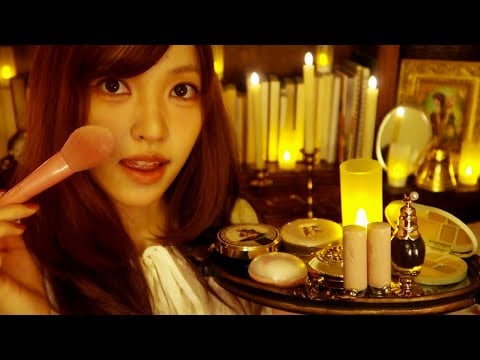 🕯️Midnight Candlelight Makeover For You 🌧️ ASMR RP (makeup, hair touching, rain, layered sounds)