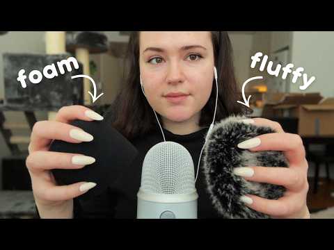 ASMR Mic Scratching on 3 Different Covers (foam, fluffy and bare)