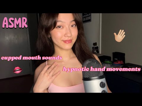 ASMR Up Close Cupped Mouth Sounds & Hypnotic Hand Movements 🤚🏼