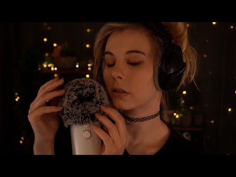 ASMR | "Shhh" Slow Sleepy Fluffy Mic Scratching - no talking, blue yeti