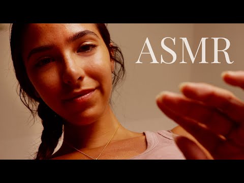 ASMR Helping You Fall Asleep (Hair touching, face brushing, ear brushing, face tracing, inaudible..)