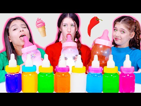 ASMR Mukbang Big Bottle Candy drink 보틀 캔디 젤리 먹방 LiLiBu