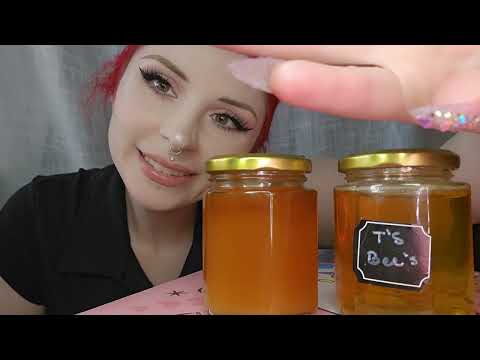 ASMR Sticky but Clean Mouth Sounds with Honey ♡ 