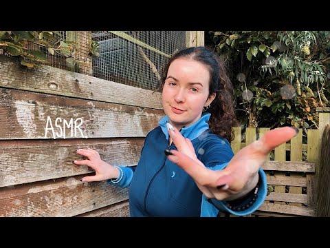 ASMR OUTDOORS || Visual triggers, camera tapping, fabric scratching🦜