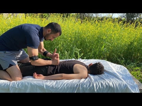 ASMR Massage Yakup - Massage in nature (Neck, back, shoulder)