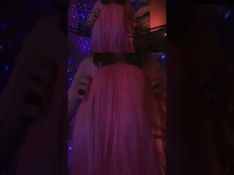 ASMR| (No Talking) Running my hands along your head | Pink Wig Scalp Simulation.
